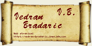 Vedran Bradarić vizit kartica